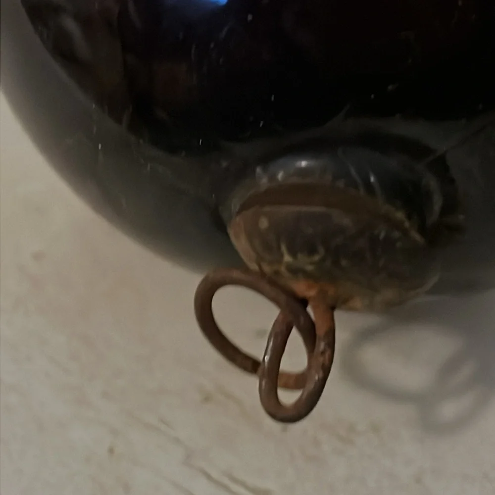 Antique German kugel Amethyst purple blown glass ornament